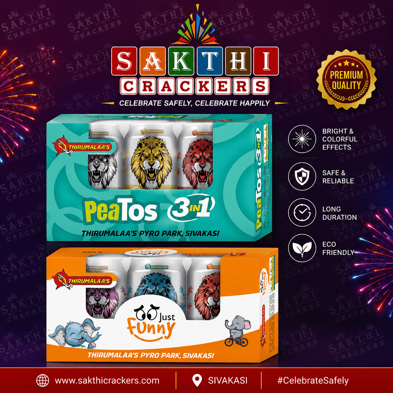 SPECIAL TIN FOUNTAIN 3 PCS Double the Fun, Triple the Sparkle