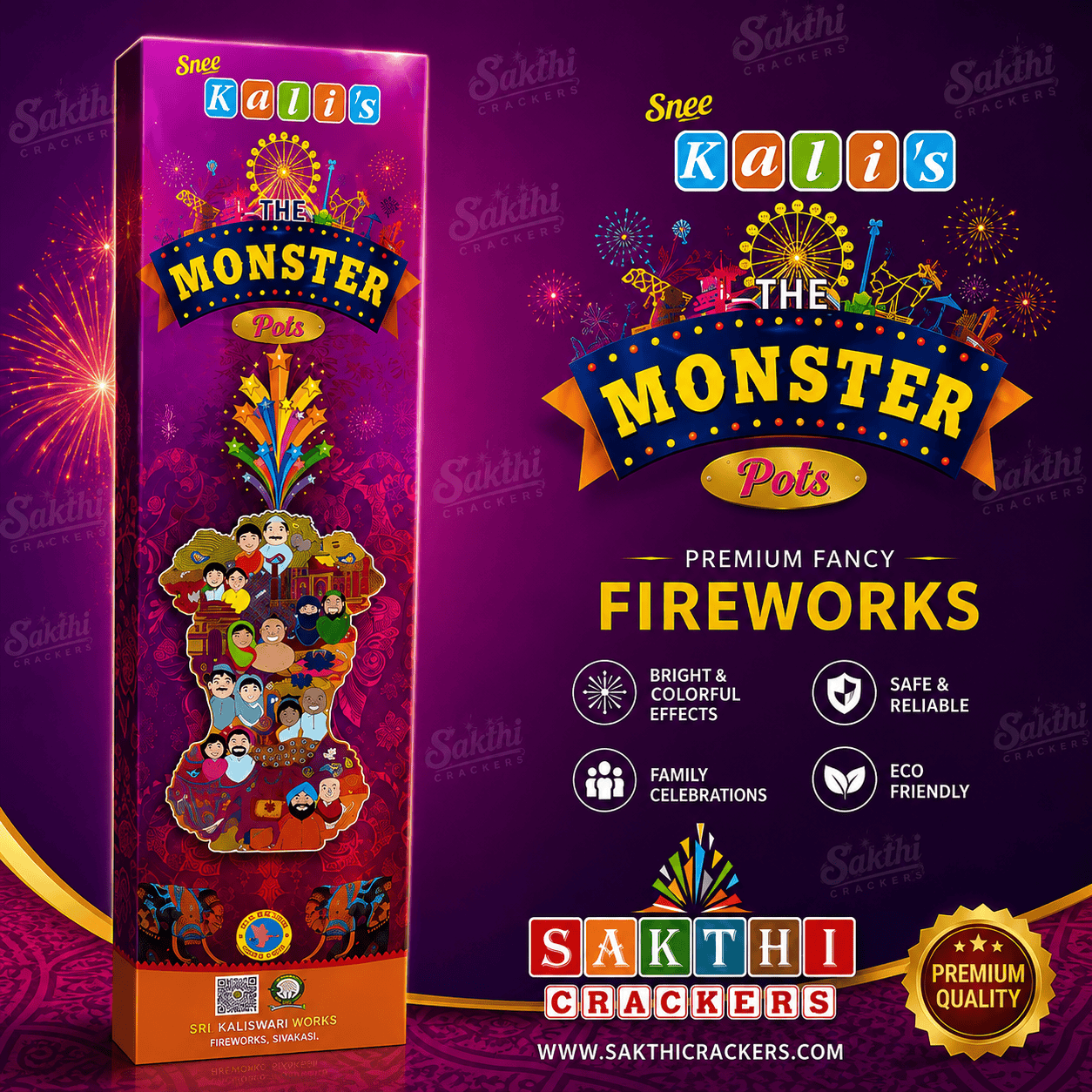The Monster Pots The Monster Pots Premium Fancy Fireworks by Sakthi Crackers Sivakasi